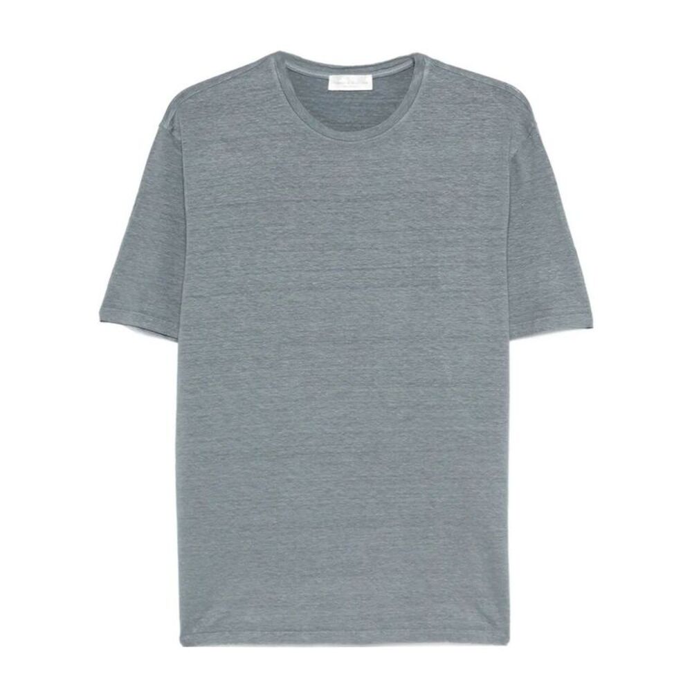 Roberto Collina Men Linen Crewneck T-Shirt